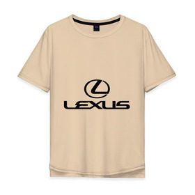 Мужская футболка хлопок Oversize с принтом Lexus logo в Кировске, 100% хлопок | свободный крой, круглый ворот, “спинка” длиннее передней части | lexus | автобренды | автолюбителям | бренд | лексус | логотип