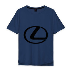 Мужская футболка хлопок Oversize с принтом Logo lexus в Кировске, 100% хлопок | свободный крой, круглый ворот, “спинка” длиннее передней части | lexus | автобренды | автолюбителям | бренд | лексус | логотип