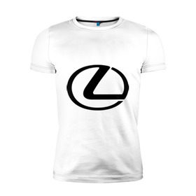 Мужская футболка премиум с принтом Logo lexus в Кировске, 92% хлопок, 8% лайкра | приталенный силуэт, круглый вырез ворота, длина до линии бедра, короткий рукав | lexus | автобренды | автолюбителям | бренд | лексус | логотип