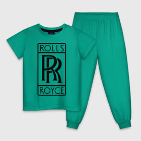 Детская пижама хлопок с принтом Rolls-Royce logo в Кировске, 100% хлопок |  брюки и футболка прямого кроя, без карманов, на брюках мягкая резинка на поясе и по низу штанин
 | rolls royce | rr | автобренды | автолюбителям | бренд | логотип | ролл ройс | ролс ройс