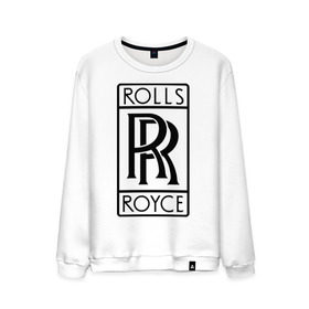 Мужской свитшот хлопок с принтом Rolls-Royce logo в Кировске, 100% хлопок |  | Тематика изображения на принте: rolls royce | rr | автобренды | автолюбителям | бренд | логотип | ролл ройс | ролс ройс