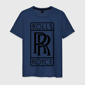 Мужская футболка хлопок с принтом Rolls-Royce logo в Кировске, 100% хлопок | прямой крой, круглый вырез горловины, длина до линии бедер, слегка спущенное плечо. | Тематика изображения на принте: rolls royce | rr | автобренды | автолюбителям | бренд | логотип | ролл ройс | ролс ройс