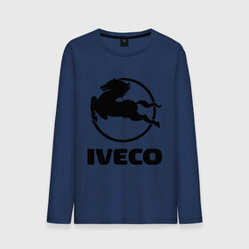Мужской лонгслив хлопок с принтом Iveco в Кировске, 100% хлопок |  | iveco | автобренды | автолюбителям | бренд | ивеко | логотип