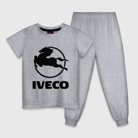 Детская пижама хлопок с принтом Iveco в Кировске, 100% хлопок |  брюки и футболка прямого кроя, без карманов, на брюках мягкая резинка на поясе и по низу штанин
 | iveco | автобренды | автолюбителям | бренд | ивеко | логотип
