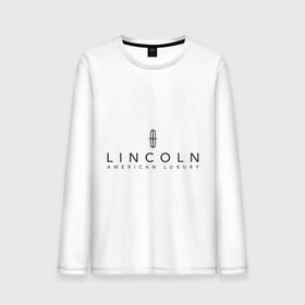 Мужской лонгслив хлопок с принтом Lincoln logo в Кировске, 100% хлопок |  | lincoln | автобренды | автолюбителям | бренд | линкольн | логотип