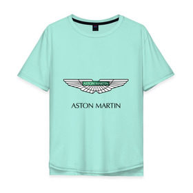 Мужская футболка хлопок Oversize с принтом Aston Martin logo в Кировске, 100% хлопок | свободный крой, круглый ворот, “спинка” длиннее передней части | Тематика изображения на принте: aston martin | автобренды | автолюбителям | астин мартин | астон мартин | бренд | для автовладельцев | для автолюбителей | логотип