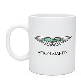 Кружка с принтом Aston Martin logo в Кировске, керамика | объем — 330 мл, диаметр — 80 мм. Принт наносится на бока кружки, можно сделать два разных изображения | aston martin | автобренды | автолюбителям | астин мартин | астон мартин | бренд | для автовладельцев | для автолюбителей | логотип
