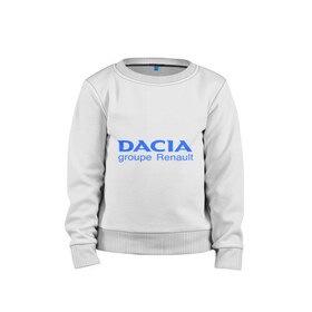 Детский свитшот хлопок с принтом Dacia в Кировске, 100% хлопок | круглый вырез горловины, эластичные манжеты, пояс и воротник | dacia | автобренды | автолюбителям | бренд | дачия | для автовладельцев | для автолюбителей | логотип