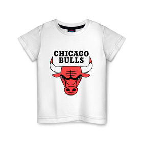 Детская футболка хлопок с принтом Chicago bulls logo в Кировске, 100% хлопок | круглый вырез горловины, полуприлегающий силуэт, длина до линии бедер | chicago bulls | newtop | swag | swag style | toplanding | одежда сваг | сваг | сваг стиль | свег | свог | свэг | чикаго булз