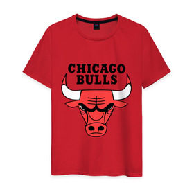 Мужская футболка хлопок с принтом Chicago bulls logo в Кировске, 100% хлопок | прямой крой, круглый вырез горловины, длина до линии бедер, слегка спущенное плечо. | chicago bulls | newtop | swag | swag style | toplanding | одежда сваг | сваг | сваг стиль | свег | свог | свэг | чикаго булз
