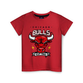 Детская футболка хлопок с принтом Chicago bulls swag в Кировске, 100% хлопок | круглый вырез горловины, полуприлегающий силуэт, длина до линии бедер | булс | чикаго