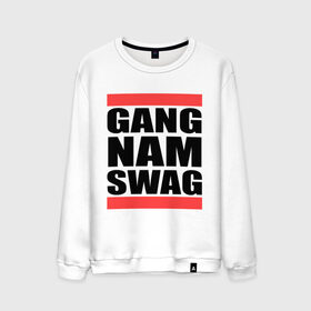 Мужской свитшот хлопок с принтом Gang Nam Swag в Кировске, 100% хлопок |  | gang nam | swag | swag style | одежда сваг | сваг | сваг стиль | свег | свог | свэг