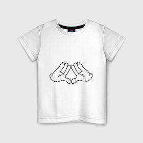 Детская футболка хлопок с принтом Swag hands в Кировске, 100% хлопок | круглый вырез горловины, полуприлегающий силуэт, длина до линии бедер | Тематика изображения на принте: 