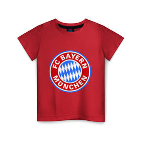 Детская футболка хлопок с принтом Bavaria-Munchen в Кировске, 100% хлопок | круглый вырез горловины, полуприлегающий силуэт, длина до линии бедер | бавария