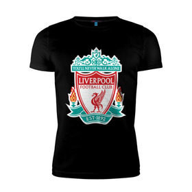 Мужская футболка премиум с принтом Liverpool logo в Кировске, 92% хлопок, 8% лайкра | приталенный силуэт, круглый вырез ворота, длина до линии бедра, короткий рукав | ливерпуль