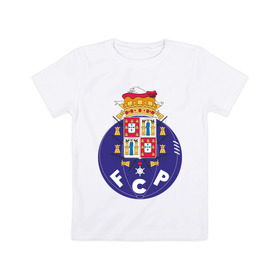 Детская футболка хлопок с принтом Porto в Кировске, 100% хлопок | круглый вырез горловины, полуприлегающий силуэт, длина до линии бедер | porto | порто | порту | фк | футбол | футбольные клубы