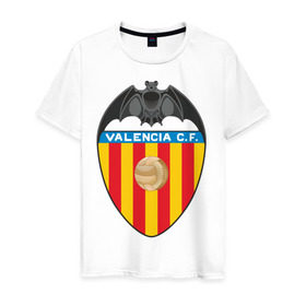 Мужская футболка хлопок с принтом Валенсия в Кировске, 100% хлопок | прямой крой, круглый вырез горловины, длина до линии бедер, слегка спущенное плечо. | valencia | болельщикам | валенсия | для болельщиков | испанские клубы | фк | футбол | футбольные клубы
