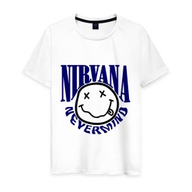 Мужская футболка хлопок с принтом Nevermind Nirvana в Кировске, 100% хлопок | прямой крой, круглый вырез горловины, длина до линии бедер, слегка спущенное плечо. | kurt kobain | nirvana | курт кобейн | музыкальные группы | нирвана | рок группы