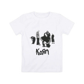 Детская футболка хлопок с принтом Korn 5 в Кировске, 100% хлопок | круглый вырез горловины, полуприлегающий силуэт, длина до линии бедер | corn | корн | метал | металика | панк рок | рок