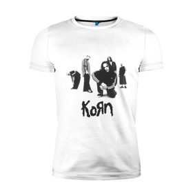 Мужская футболка премиум с принтом Korn 5 в Кировске, 92% хлопок, 8% лайкра | приталенный силуэт, круглый вырез ворота, длина до линии бедра, короткий рукав | corn | корн | метал | металика | панк рок | рок
