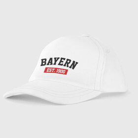 Детская бейсболка с принтом FC Bayern Est 1900 в Кировске, 100% хлопок | классический козырек, металлическая застежка-регулятор размера | bayern | fc bayern | fc bayern est 1900 | баерн
