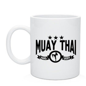 Кружка с принтом Muay thai boxing (Тайский бокс) в Кировске, керамика | объем — 330 мл, диаметр — 80 мм. Принт наносится на бока кружки, можно сделать два разных изображения | муай тай