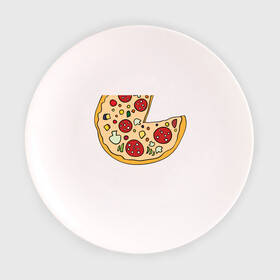 Тарелка с принтом Пицца парная в Кировске, фарфор | диаметр - 210 мм
диаметр для нанесения принта - 120 мм | pizza | влюбленным | для влюбленных | для двоих | для пар | парные | пицца