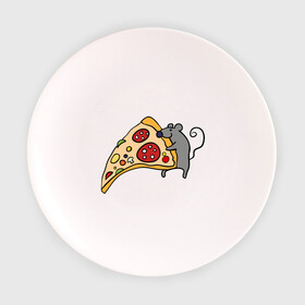 Тарелка с принтом Кусочек пиццы парная в Кировске, фарфор | диаметр - 210 мм
диаметр для нанесения принта - 120 мм | pizza | влюбленным | для влюбленных | для двоих | для пар | мышонок | пара | парные | пицца