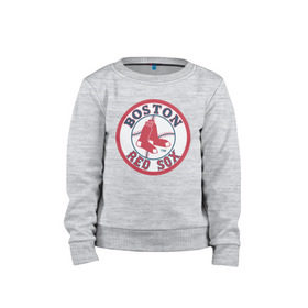Детский свитшот хлопок с принтом Boston Red Sox в Кировске, 100% хлопок | круглый вырез горловины, эластичные манжеты, пояс и воротник | baseball | boston red sox | бейсбол | бостон | красные носки | ред сокс | спорт