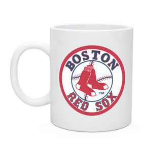 Кружка с принтом Boston Red Sox в Кировске, керамика | объем — 330 мл, диаметр — 80 мм. Принт наносится на бока кружки, можно сделать два разных изображения | baseball | boston red sox | бейсбол | бостон | красные носки | ред сокс | спорт