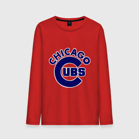Мужской лонгслив хлопок с принтом Chicago Cubs logotype в Кировске, 100% хлопок |  | baseball | chicago cubs bear | бейсбол | спорт | чикаго
