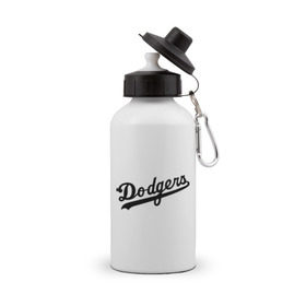 Бутылка спортивная с принтом Dodgers в Кировске, металл | емкость — 500 мл, в комплекте две пластиковые крышки и карабин для крепления | baseball | dodgers | los angeles dodgers | бейсбол | доджерс | лос анджелес доджерс | спорт