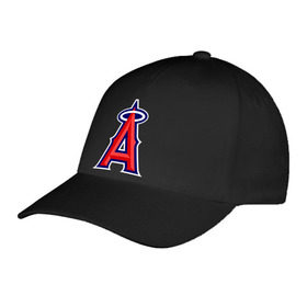 Бейсболка с принтом Los Angeles Angels of Anaheim logo в Кировске, 100% хлопок | классический козырек, металлическая застежка-регулятор размера | baseball | los angeles angels of anaheim | бейсбол | спорт