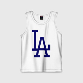 Детская майка хлопок с принтом Los Angeles Dodgers logo в Кировске,  |  | baseball | la | los angeles dodgers | бейсбол | лос анджелес доджерс | спорт
