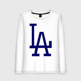 Женский лонгслив хлопок с принтом Los Angeles Dodgers logo в Кировске, 100% хлопок |  | baseball | la | los angeles dodgers | бейсбол | лос анджелес доджерс | спорт