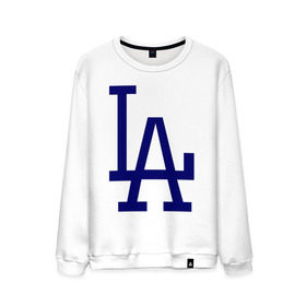 Мужской свитшот хлопок с принтом Los Angeles Dodgers logo в Кировске, 100% хлопок |  | baseball | la | los angeles dodgers | бейсбол | лос анджелес доджерс | спорт