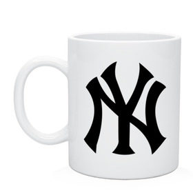 Кружка с принтом New York Yankees в Кировске, керамика | объем — 330 мл, диаметр — 80 мм. Принт наносится на бока кружки, можно сделать два разных изображения | Тематика изображения на принте: baseball | new york yankees | бейсбол | нью йорк янкиз | спорт | янки