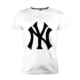 Мужская футболка премиум с принтом New York Yankees в Кировске, 92% хлопок, 8% лайкра | приталенный силуэт, круглый вырез ворота, длина до линии бедра, короткий рукав | baseball | new york yankees | бейсбол | нью йорк янкиз | спорт | янки