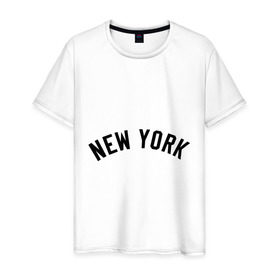 Мужская футболка хлопок с принтом New York Yankees logotype в Кировске, 100% хлопок | прямой крой, круглый вырез горловины, длина до линии бедер, слегка спущенное плечо. | baseball | new york yankees | бейсбол | нью йорк янкиз | спорт | янки