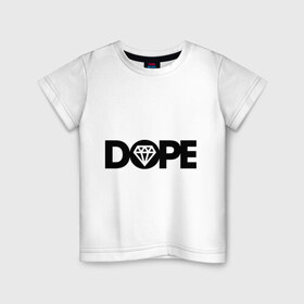 Детская футболка хлопок с принтом Dope Diamond в Кировске, 100% хлопок | круглый вырез горловины, полуприлегающий силуэт, длина до линии бедер | Тематика изображения на принте: diamond | dope | swag | сваг | свог | свэг
