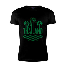 Мужская футболка премиум с принтом Тайланд в Кировске, 92% хлопок, 8% лайкра | приталенный силуэт, круглый вырез ворота, длина до линии бедра, короткий рукав | tailand | тайланд