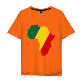 Мужская футболка хлопок Oversize с принтом Мама Африка в Кировске, 100% хлопок | свободный крой, круглый ворот, “спинка” длиннее передней части | bob marley | reggae | раста | растаманские | растафари
