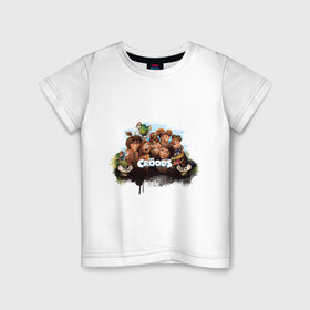 Детская футболка хлопок с принтом The Croods в Кировске, 100% хлопок | круглый вырез горловины, полуприлегающий силуэт, длина до линии бедер | croods | the croods | крудс | семейка крудс