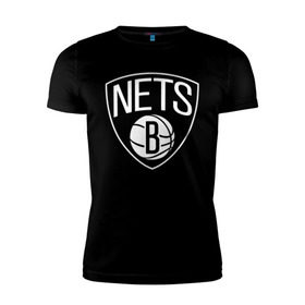 Мужская футболка премиум с принтом Nets Brooklyn в Кировске, 92% хлопок, 8% лайкра | приталенный силуэт, круглый вырез ворота, длина до линии бедра, короткий рукав | бруклин