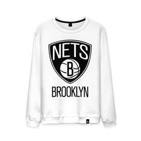 Мужской свитшот хлопок с принтом Nets Brooklyn в Кировске, 100% хлопок |  | бруклин