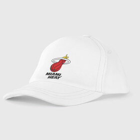 Детская бейсболка с принтом Miami Heat-logo в Кировске, 100% хлопок | классический козырек, металлическая застежка-регулятор размера | basketball | nba | баскетболл | лого баскетбольных клубов | майами | нба