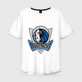 Мужская футболка хлопок Oversize с принтом Dallas в Кировске, 100% хлопок | свободный крой, круглый ворот, “спинка” длиннее передней части | basketball | nba | баскетболл | даллас | лого баскетбольных клубов | нба