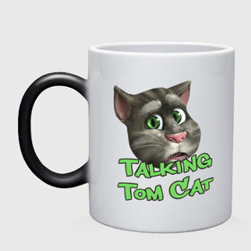 Кружка хамелеон с принтом Talking Tom Cat в Кировске, керамика | меняет цвет при нагревании, емкость 330 мл | говорящий кот том | игровые приложения | игры