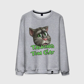 Мужской свитшот хлопок с принтом Talking Tom Cat в Кировске, 100% хлопок |  | говорящий кот том | игровые приложения | игры