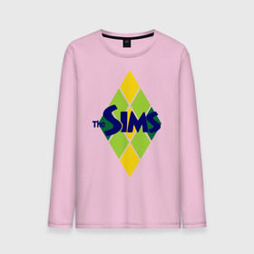 Мужской лонгслив хлопок с принтом The Sims rhombus в Кировске, 100% хлопок |  | Тематика изображения на принте: игры | компьютерные игры | симс | симы